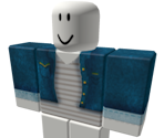 Grey Striped Shirt with Denim Jacket - Roblox
