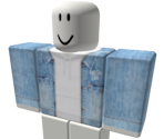 Denim Jacket with White Hoodie - Roblox