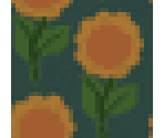 Orange Floral Fabric - LittleBigPlanet
