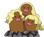 #051 Alolan Dugtrio - Pokémon: Let's Go, Pikachu! / Eevee!