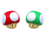 Super & 1-Up Mushrooms - Super Mario 3D World