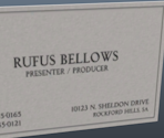 Rufus Bellows Business Card - Grand Theft Auto V