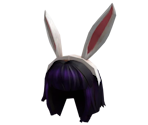 Bunny Headband with Purple Hair - Roblox