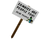 Zombie Protest Sign - Roblox