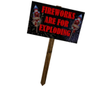 Protest Sign: Explode the Fireworks - Roblox