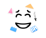 Sticker Covered Face - Brick Hill